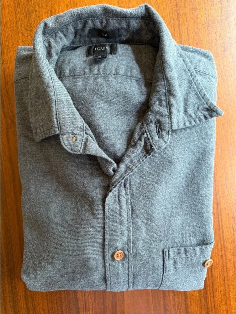 J.Crew Men's Gray Button-Up Shirt - Size M